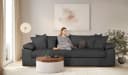 Big-Sofa Home Affaire Soft&Cosy XL, 246 cm, 100% Polyester, Cord, Federkern, 4 Zierkissen Bild 2