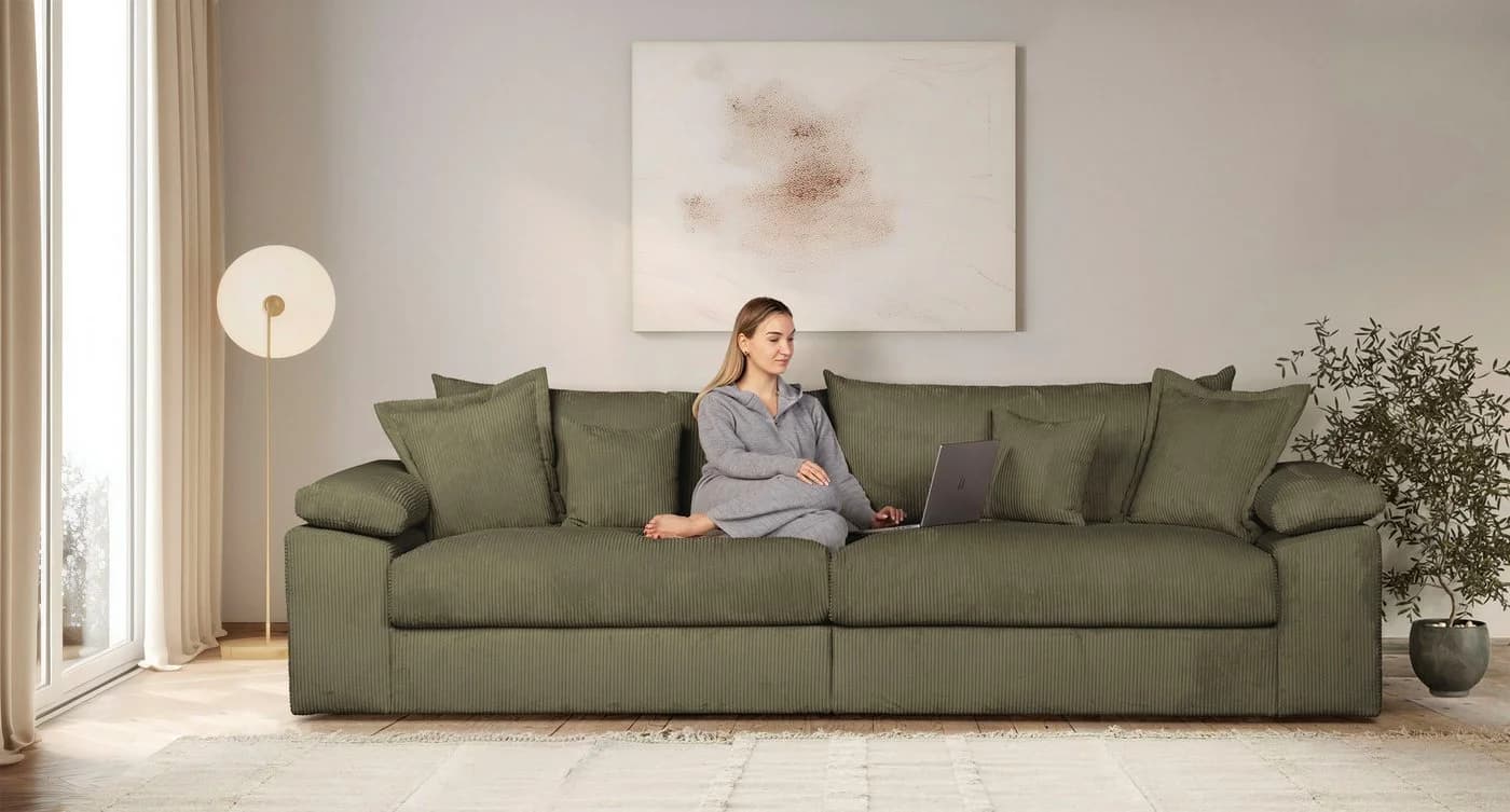 Big-Sofa Home Affaire Soft&Cosy XXL 303 cm Cord Federkern - Bild 2