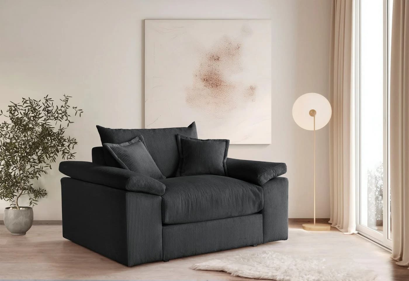 XXL-Sessel in Schwarz - Vielseitiger Komfort für jedes Wohnzimmer - Bild 2