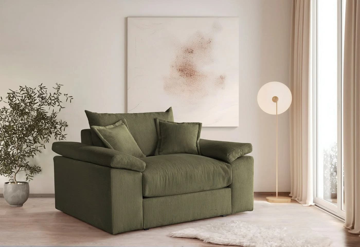 XXL-Sessel Home Affaire Soft&Cosy Olive Federkern-Polsterung - Bild 2