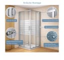 WELLTIME Eckdusche New Trento 80x80 cm 195 cm Hoch Bild 3