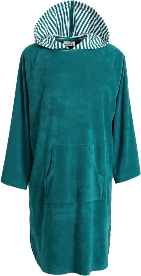 KANGAROOS Badeponcho Dalia smaragd Veloursfrottier Gr. L