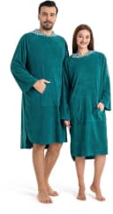 KANGAROOS Badeponcho Dalia smaragd Veloursfrottier Gr. L Bild 2