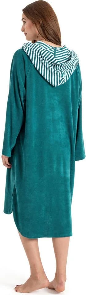 KANGAROOS Badeponcho Dalia smaragd Veloursfrottier Gr. L - Bild 3