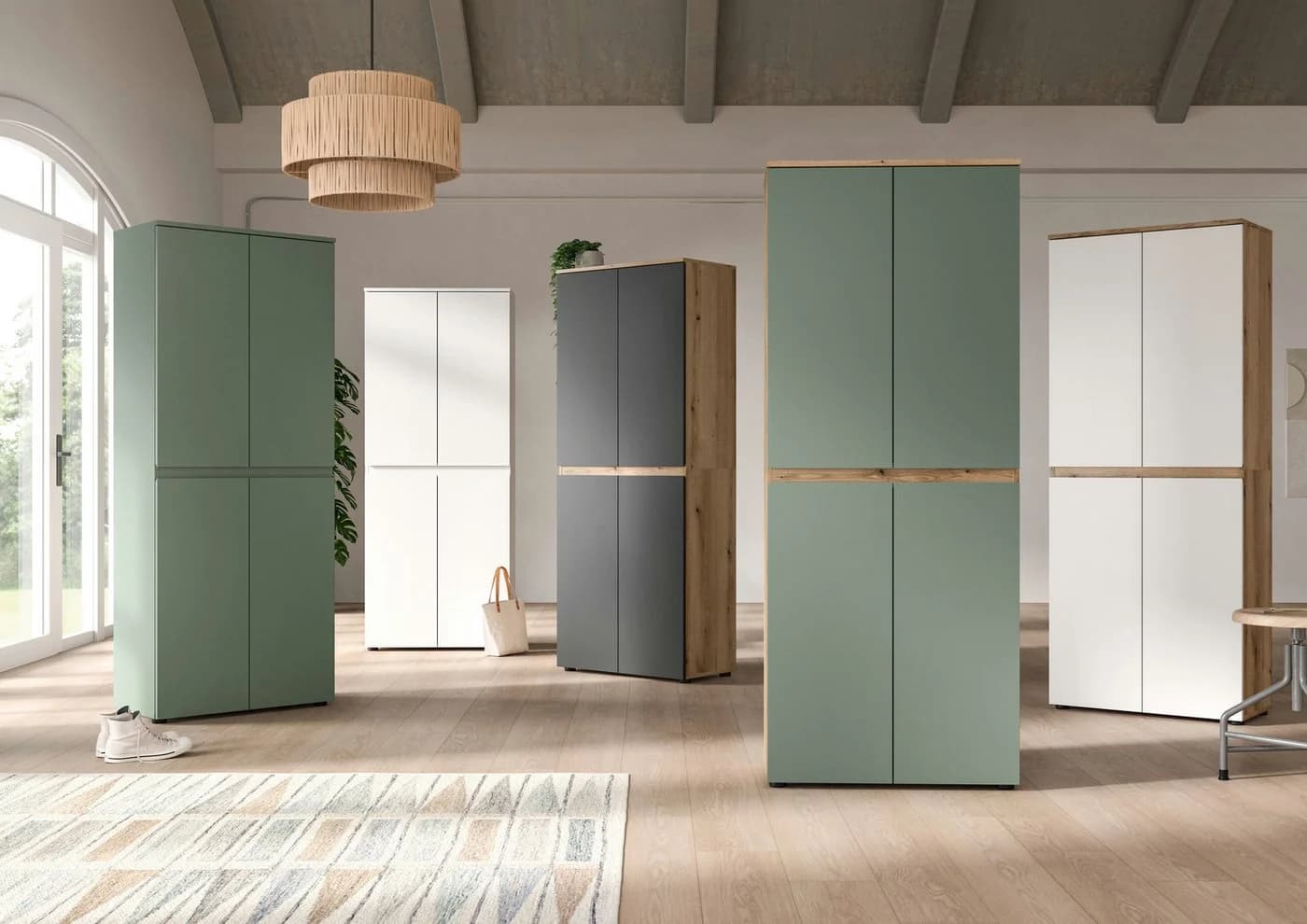 INOSIGN Mehrzweckschrank CIPELA Evoke Oak Nachbildung Weiß - Bild 5