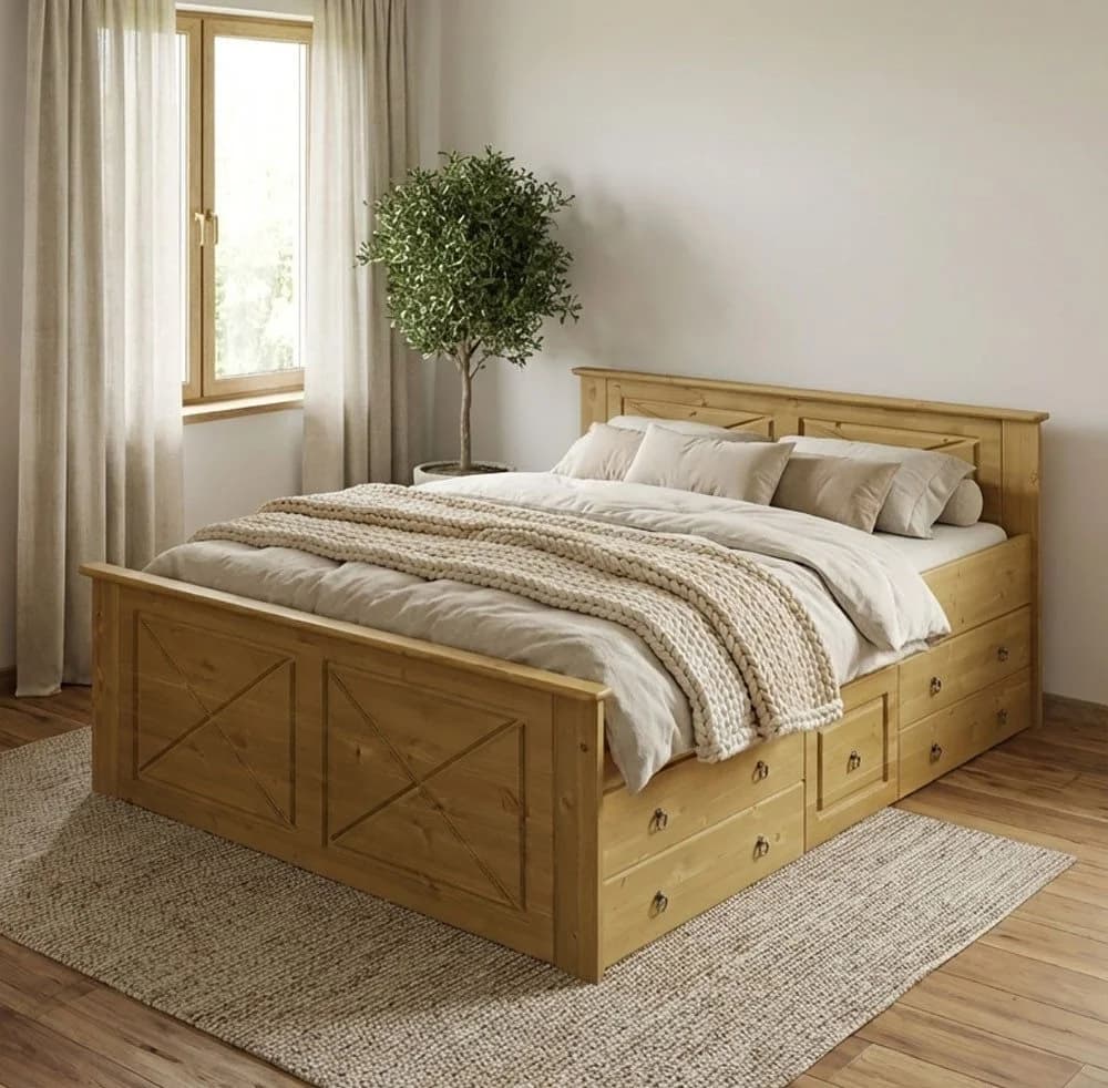 OTTO home Bett Hugo Massivholzbett FSC® zertifiziertes Massivholz