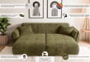 Big-Sofa HOME AFFAIRE Mirelda Design-Sofa mit Steppungen, extra tief, 251 cm, taupe Bild 3