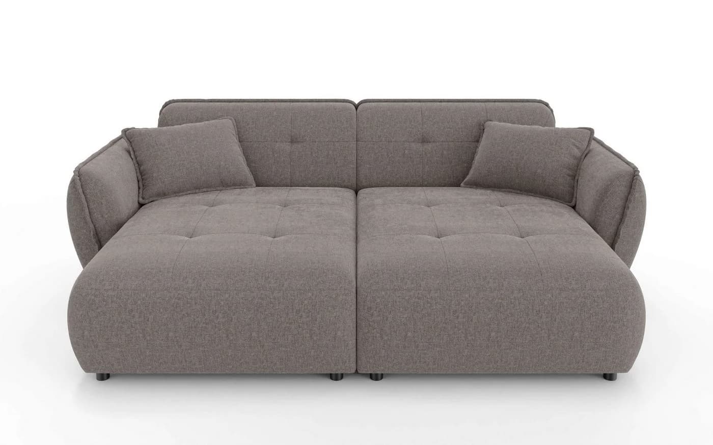 Big-Sofa HOME AFFAIRE Mirelda Design-Sofa mit Steppungen, extra tief, 251 cm, taupe - Bild 5
