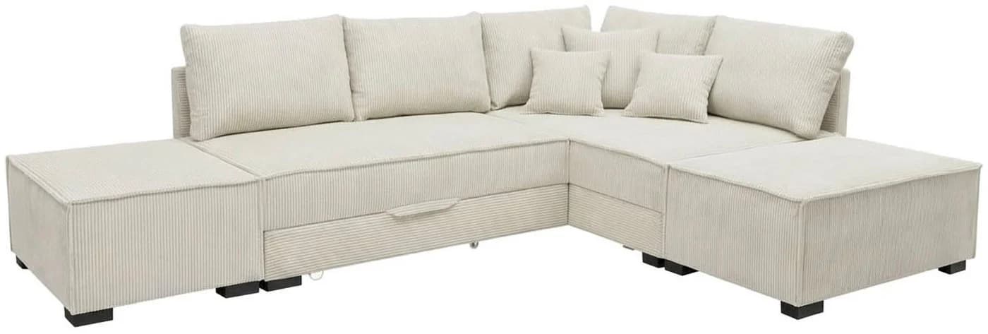 Ecksofa HOME AFFAIRE Cream Boxspring-Polsterung