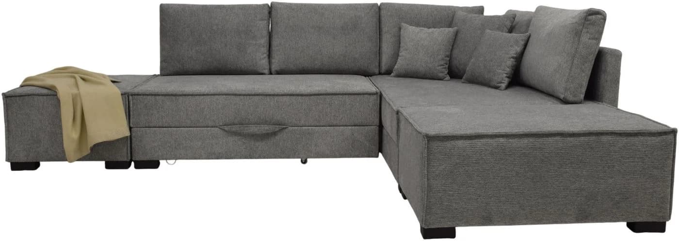 Ecksofa HOME AFFAIRE Grau Boxspring-Polsterung