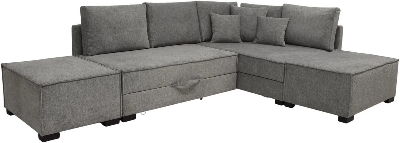 Ecksofa HOME AFFAIRE Grau Boxspring-Polsterung - Bild 4