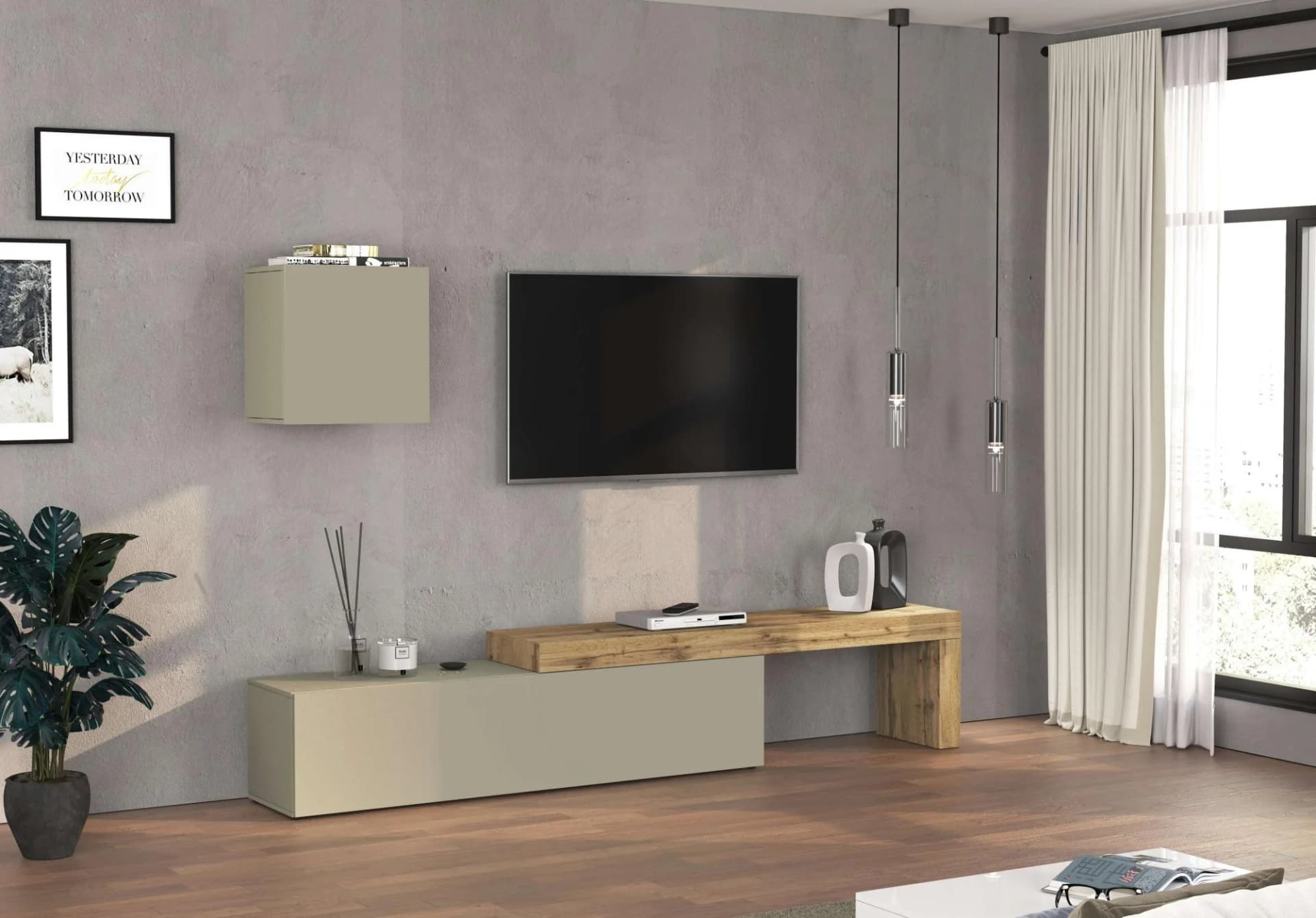 TV-Wand INOSIGN Chronos Wohnwand Elemente Frei Platzierbar