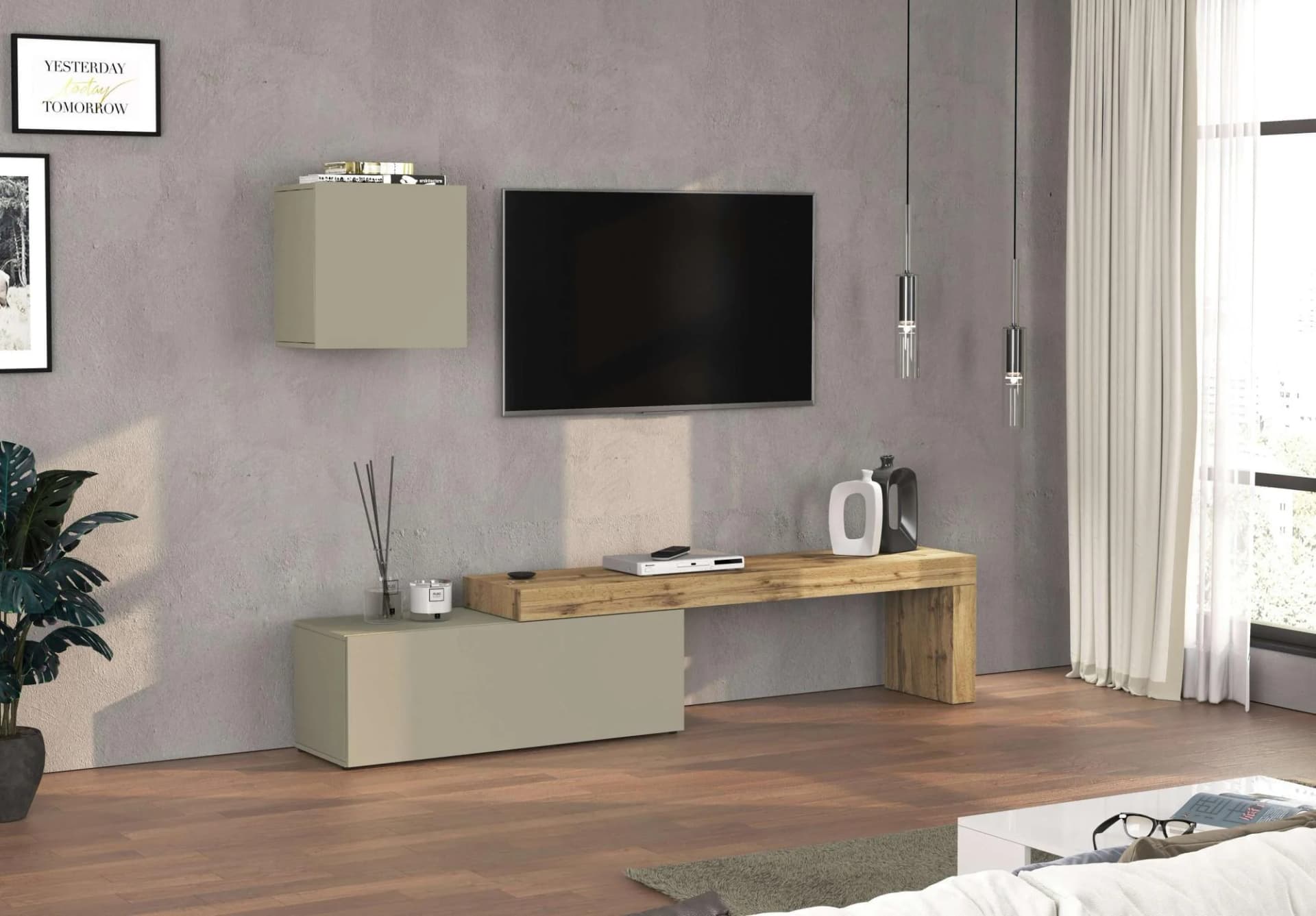 TV-Wand INOSIGN Chronos Wohnwand Elemente Frei Platzierbar Made in Italy