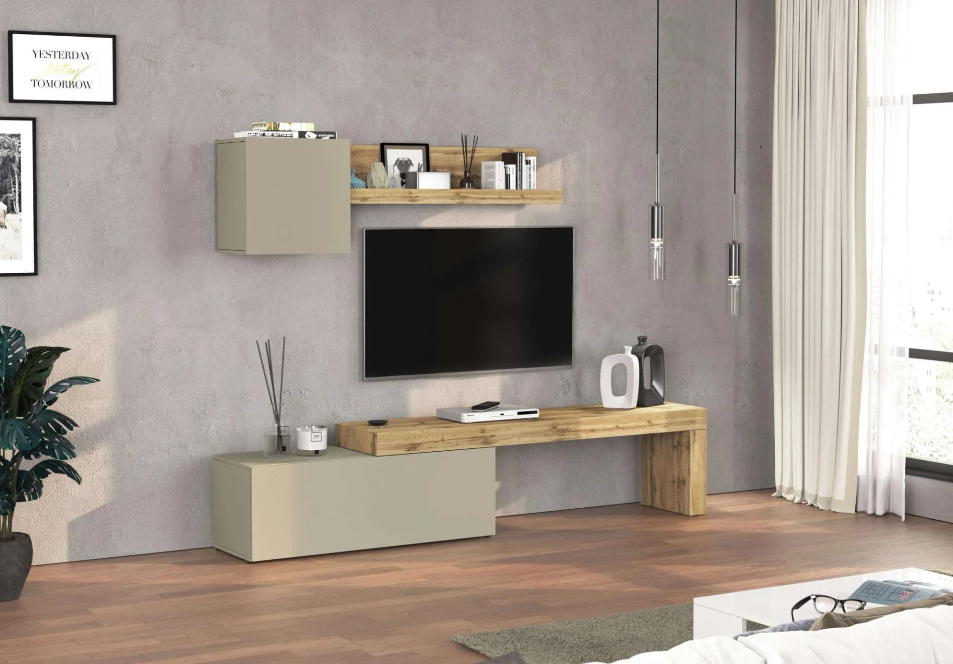 INOSIGN TV-Wand Chronos TV-Set Wohnwand Elemente frei platzierbar Made in Italy