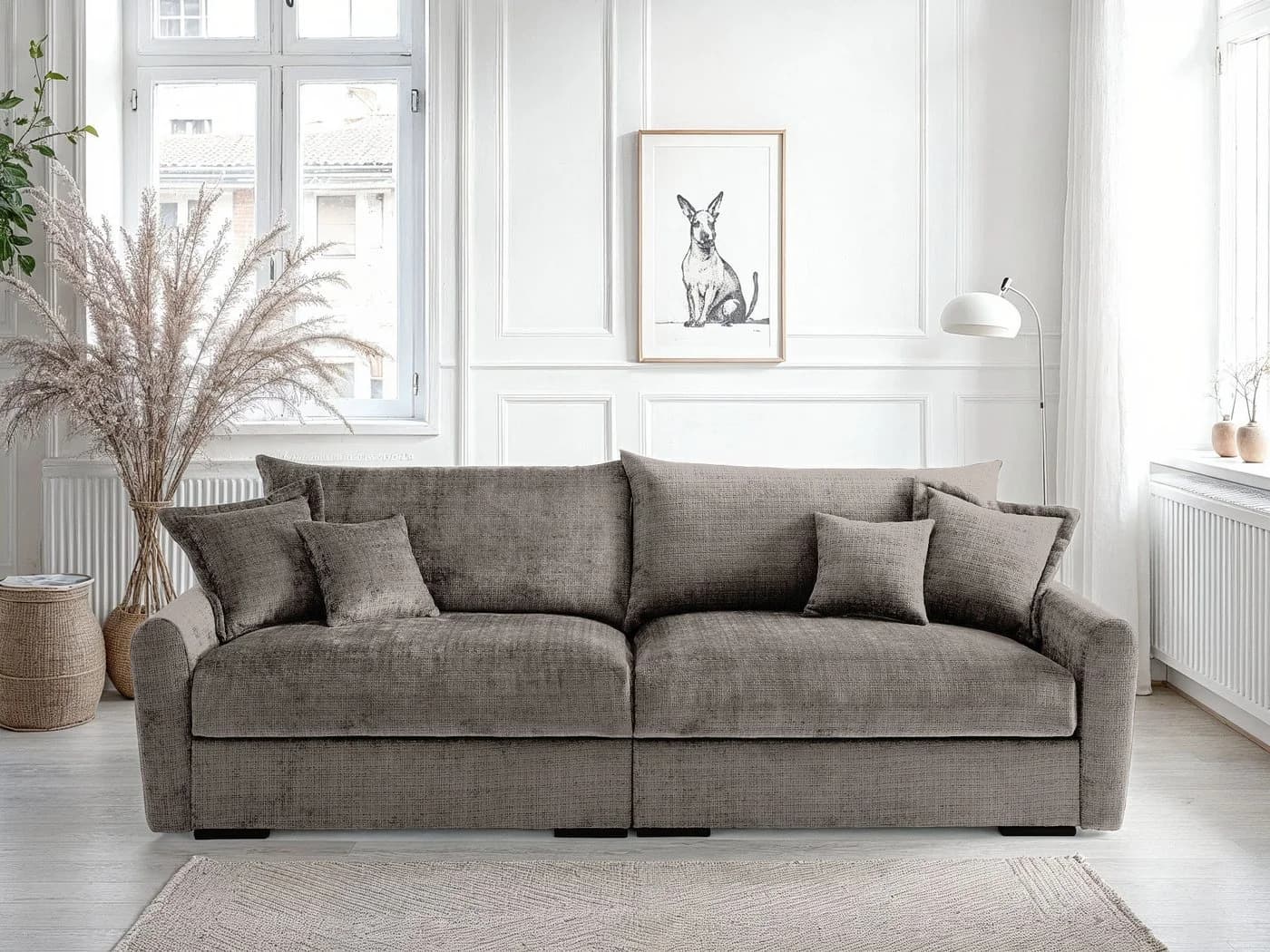 Big-Sofa HOME AFFAIRE Finka 190 cm Chenille-Struktur Federkern - Bild 2