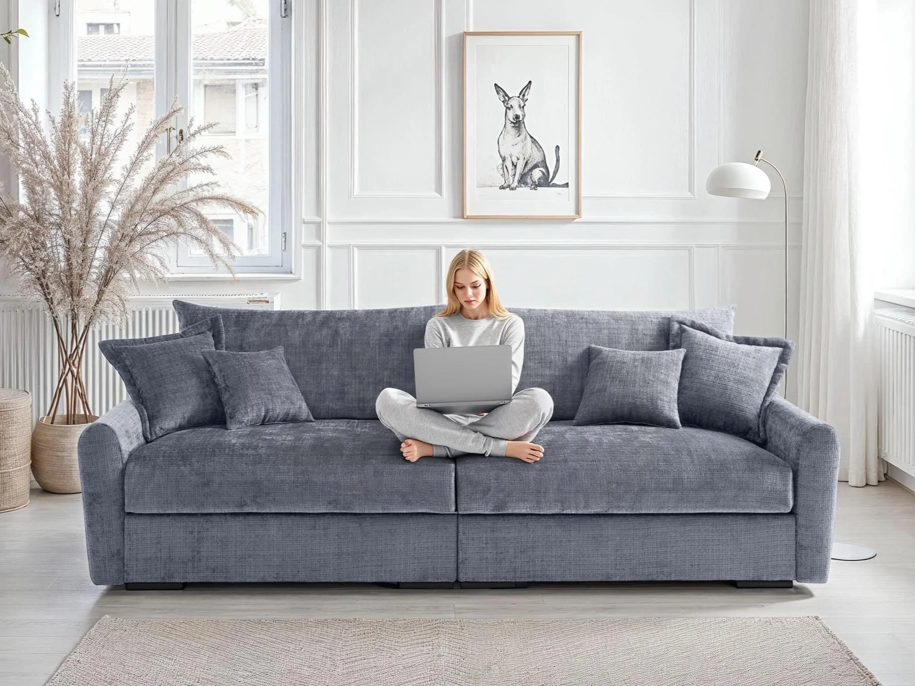 Big-Sofa HOME AFFAIRE Finka 247 cm Chenille-Struktur