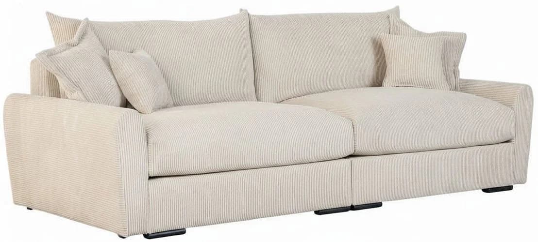 Big-Sofa HOME AFFAIRE "Finka" 247 cm Breite, Cream, Federkern, 4 Zierkissen - Bild 5