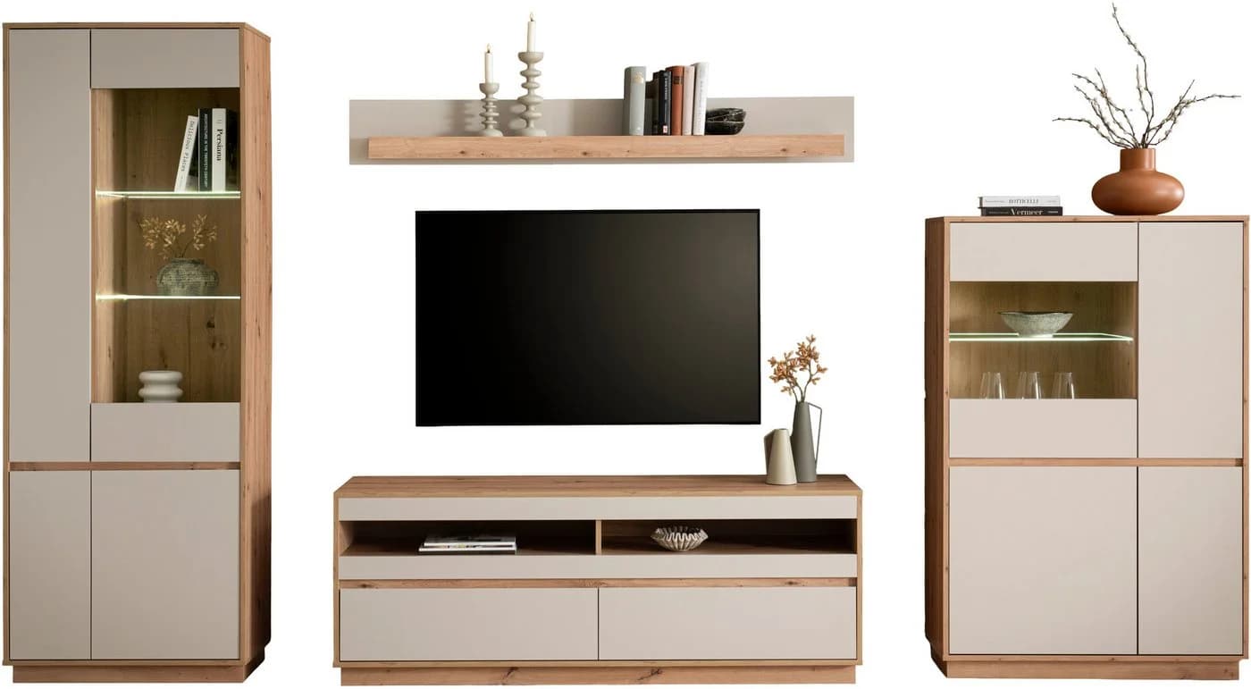 Moderne Wohnwand aus FSC®-zertifiziertem Holzwerkstoff - Bild 5