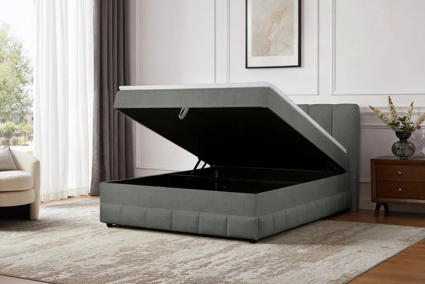 OTTO HOME Boxbett Likely 180x200 cm Bettkasten Grau - Bild 3