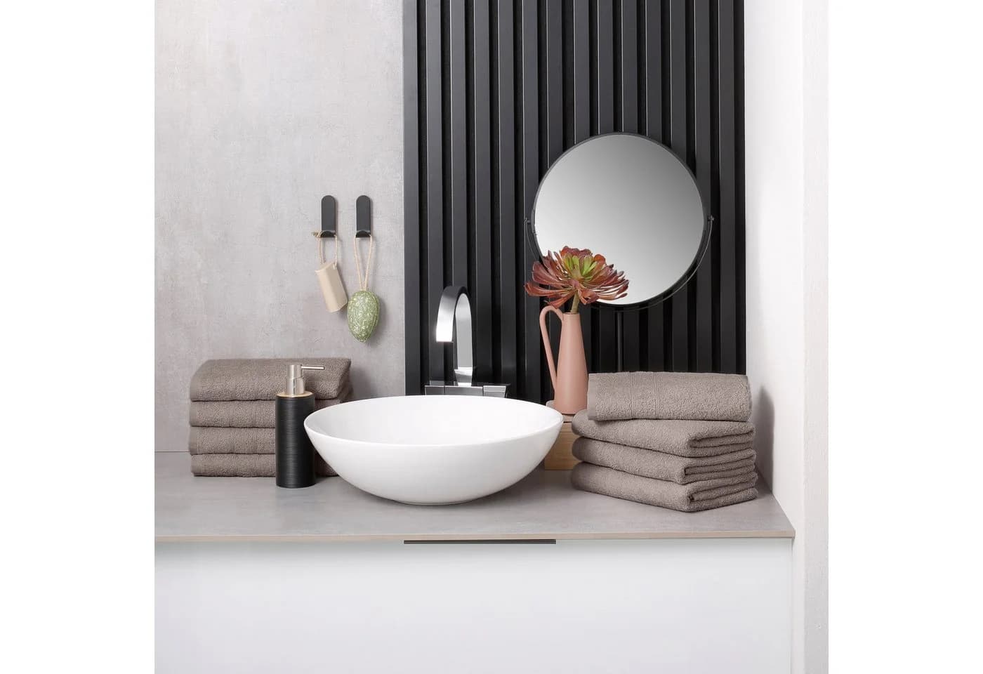 OTTO home Handtuch Set Inga 8-tlg. 50x100cm Braun Baumwolle