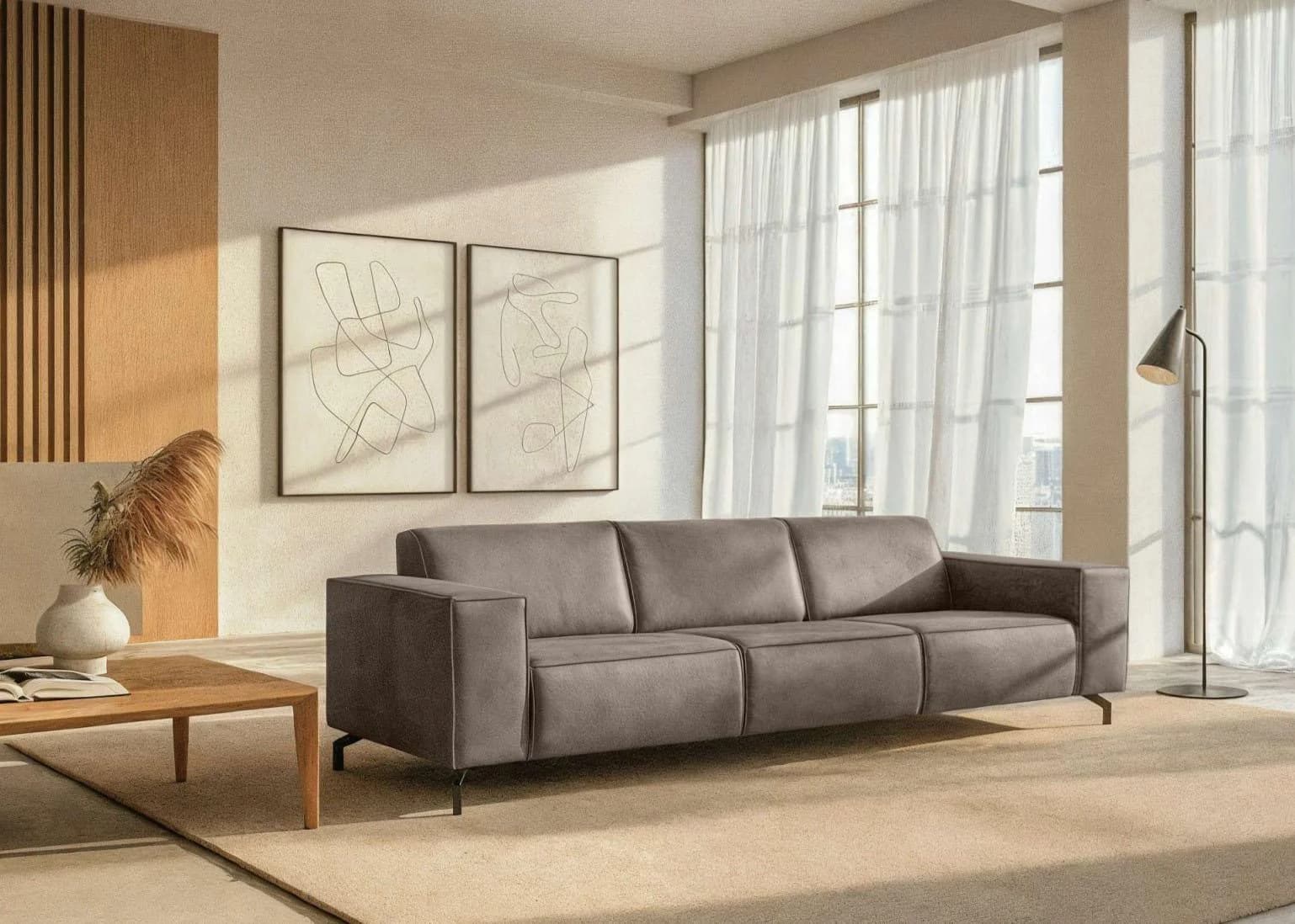Landhaus-Sofa in Stone
