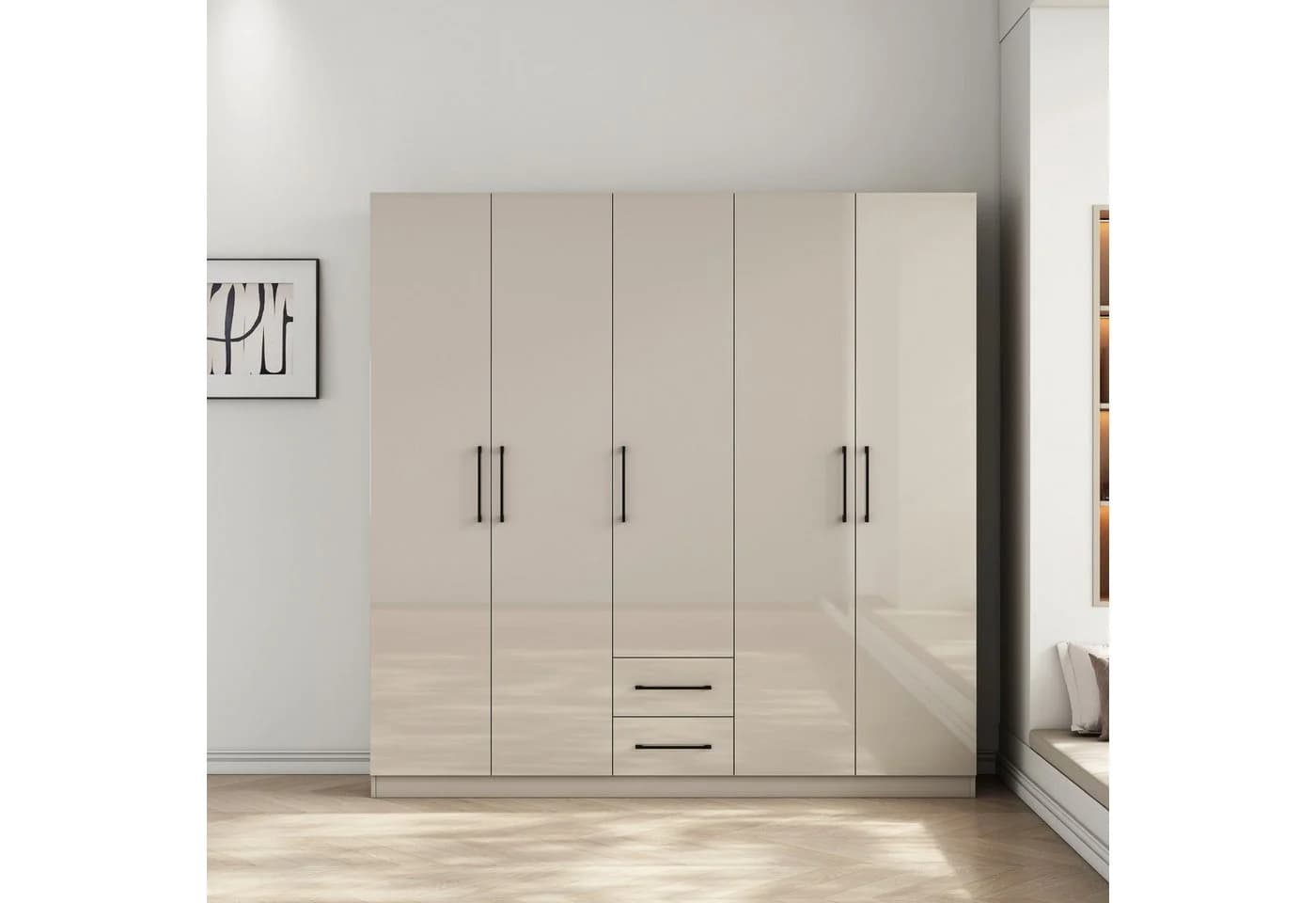 Kleiderschrank OTTO HOME Sylt Drehtürenschrank Sandgrau - Bild 2
