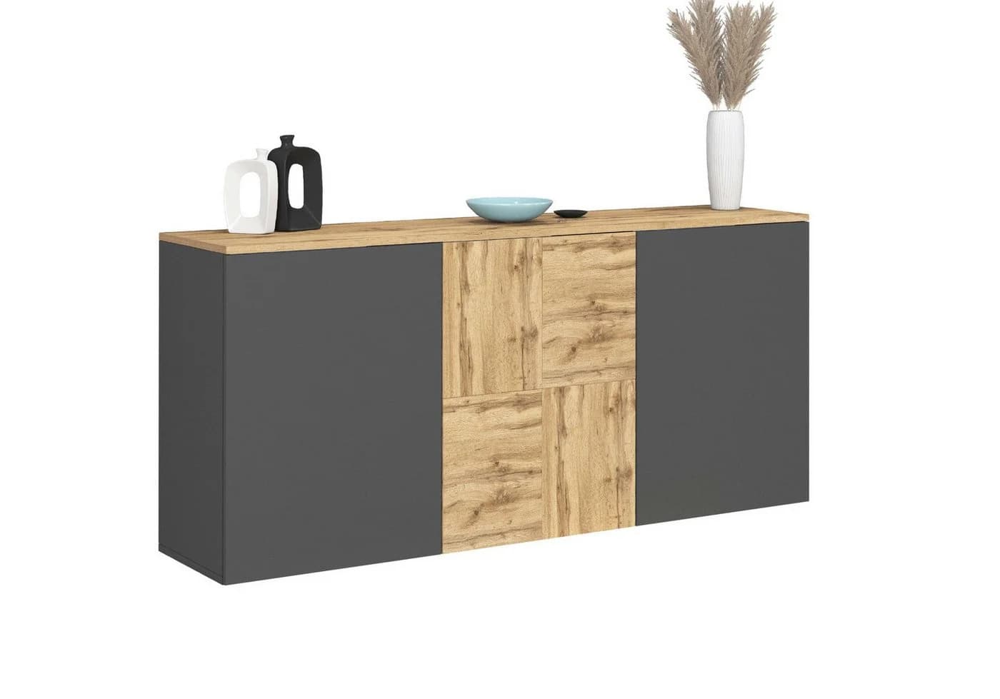 Sideboard INOSIGN ISEO Kommode Schrank Kredenz Anthrazit Eiche - Bild 2