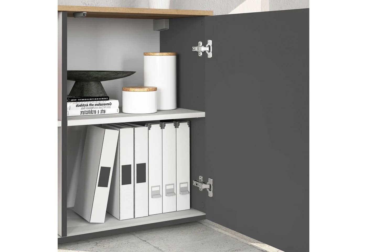 Sideboard INOSIGN ISEO Kommode Schrank Kredenz Anthrazit Eiche - Bild 5