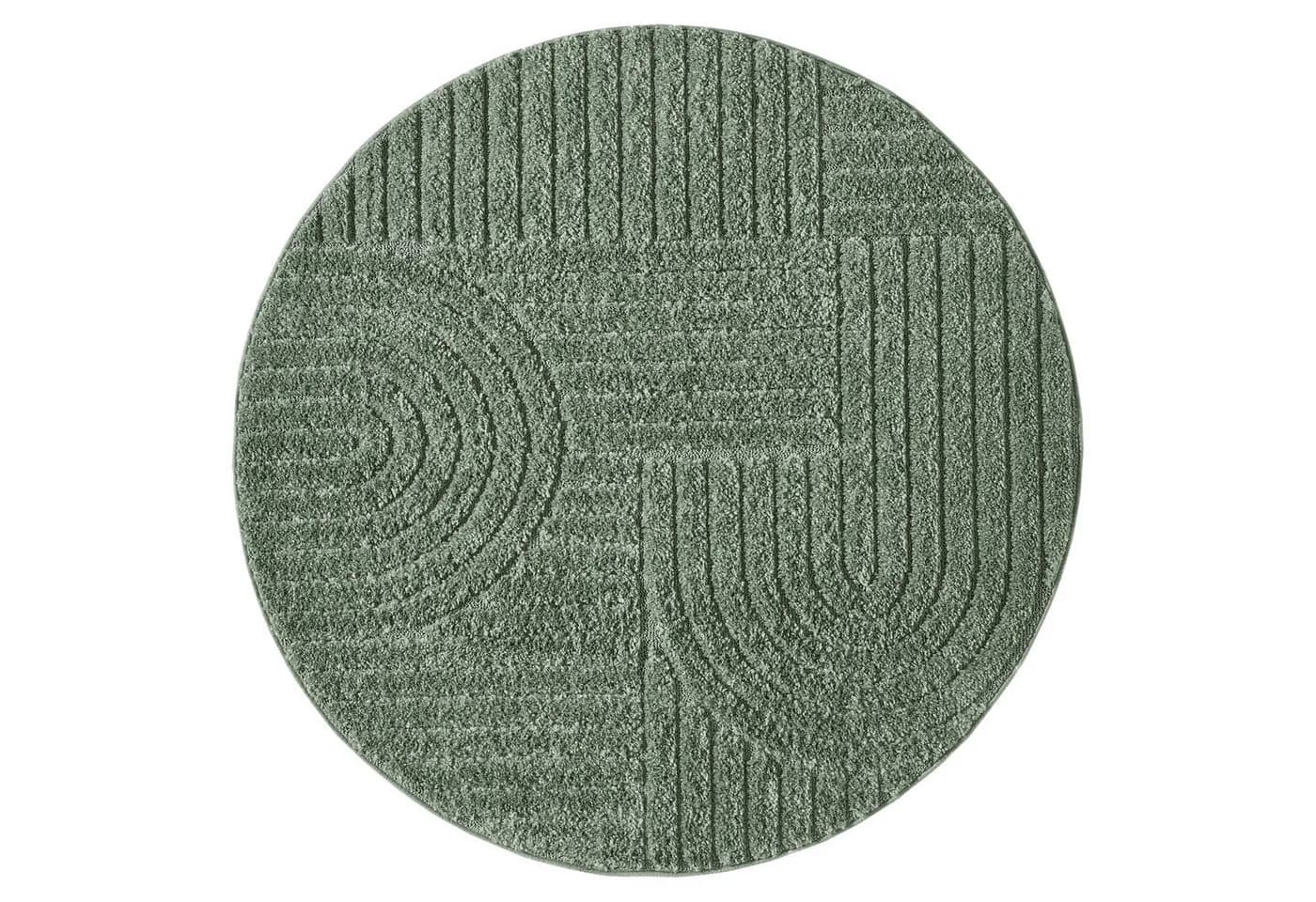Teppich OTTO HOME Jonne, Boho-Design, Scandi, dunkelgrün, Ø:120cm