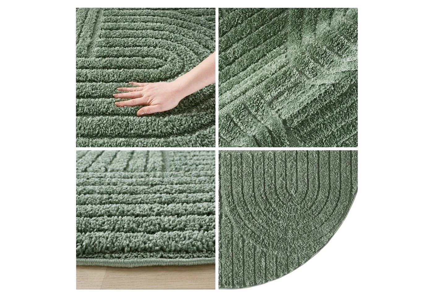 Teppich OTTO HOME Jonne, Boho-Design, Scandi, dunkelgrün, Ø:120cm - Bild 3