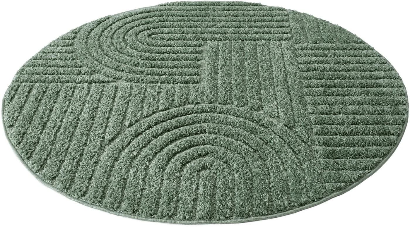 Teppich OTTO HOME Jonne, Boho-Design, Scandi, dunkelgrün, Ø:120cm - Bild 4