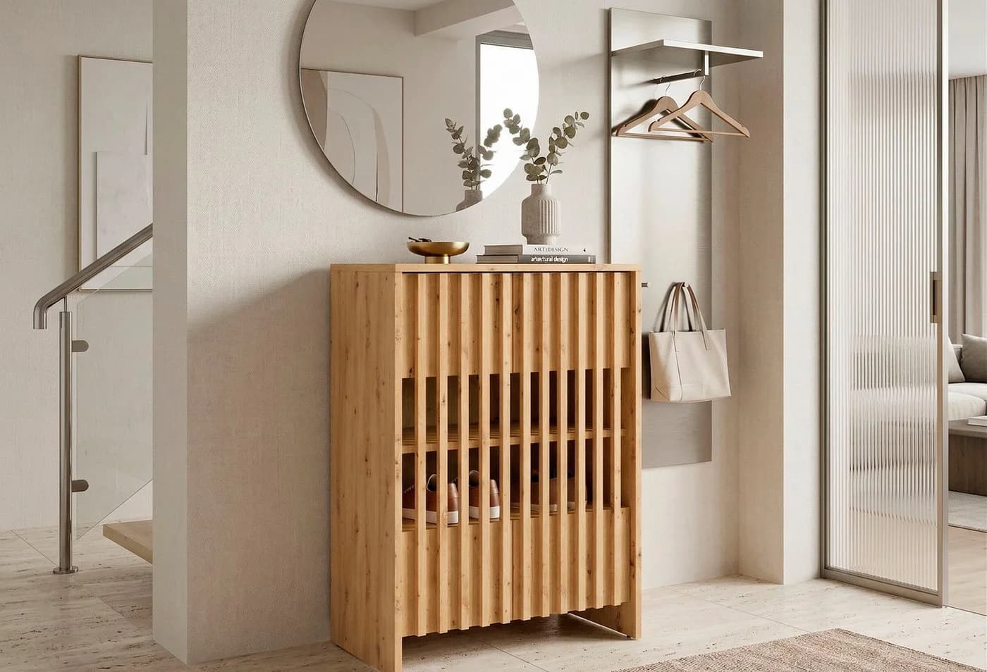 HOME AFFAIRE Mehrzweckschrank MURET Schuhschrank Weinregal 4 Fächer - Bild 2