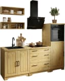 Home Affaire Küchenzeile Meliss Natur Kiefer 220cm Soft-Close Bild 2