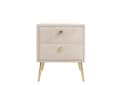 Nachtschrank HOME AFFAIRE MOIVRE Polster-Nachtkommode Creme Bild 1