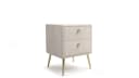 Nachtschrank HOME AFFAIRE MOIVRE Polster-Nachtkommode Creme Bild 3