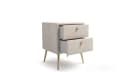 Nachtschrank HOME AFFAIRE MOIVRE Polster-Nachtkommode Creme Bild 4