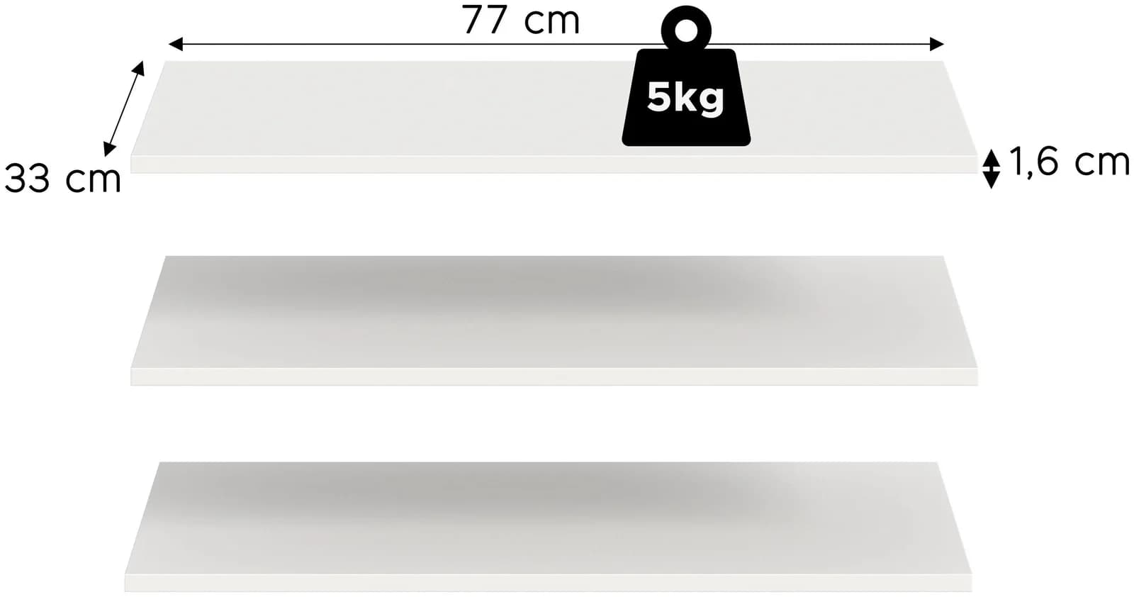 Einlegeboden aus FSC-zertifiziertem Holzwerkstoff, Weiß, Matt - Bild 5