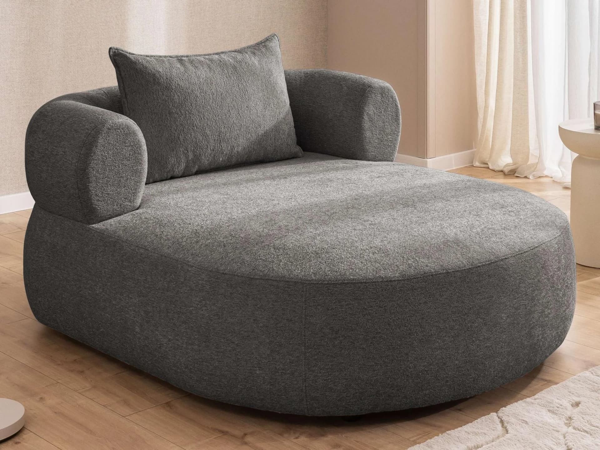 XXL-Sessel HOME AFFAIRE LUSSAC Loveseat Dunkelgrau