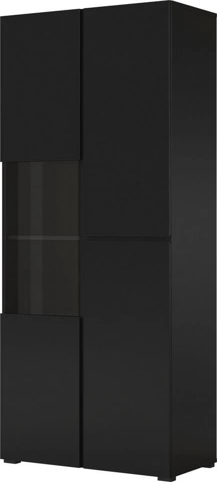OTTO home Vitrine Cross, Höhe 183,5 cm, moderne grifflose Standvitrine mit 3 Türen