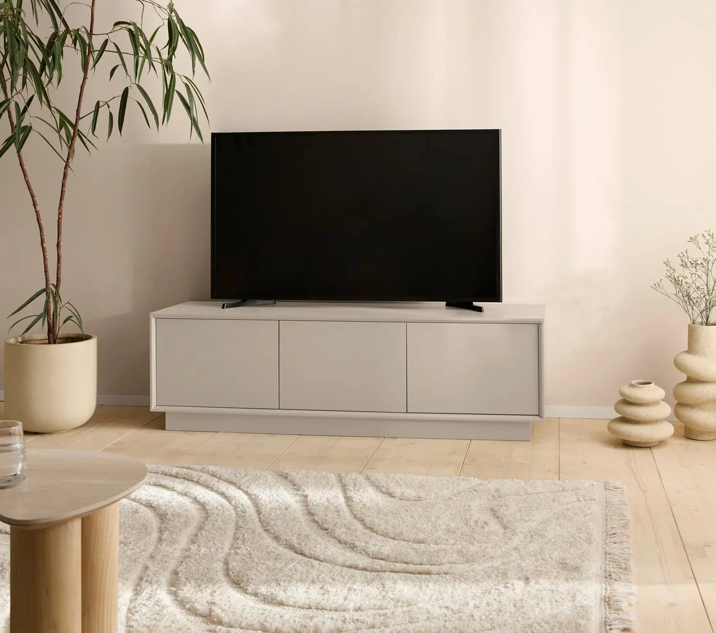 homsy by Ana Johnson TV-Schrank Storvia Grau Seidenmatt