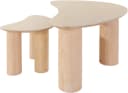 Couchtisch Laysy HOMSY Keramikplatte Eschenholz Nierenform Bild 3