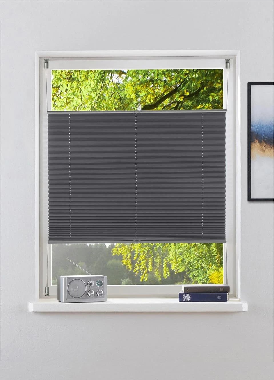 Plissee OTTO HOME LAHOLM UNI DARK Grau Verdunkelnd