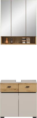 Welltime Badmöbel-Set VANN 2-teilig Modern Kaschmir Schwarz Holzwerkstoff Bild 3