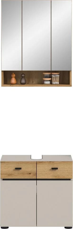 Welltime Badmöbel-Set VANN 2-teilig Modern Kaschmir Schwarz Holzwerkstoff - Bild 3