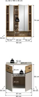 Welltime Badmöbel-Set VANN 2-teilig Modern Kaschmir Schwarz Holzwerkstoff Bild 5