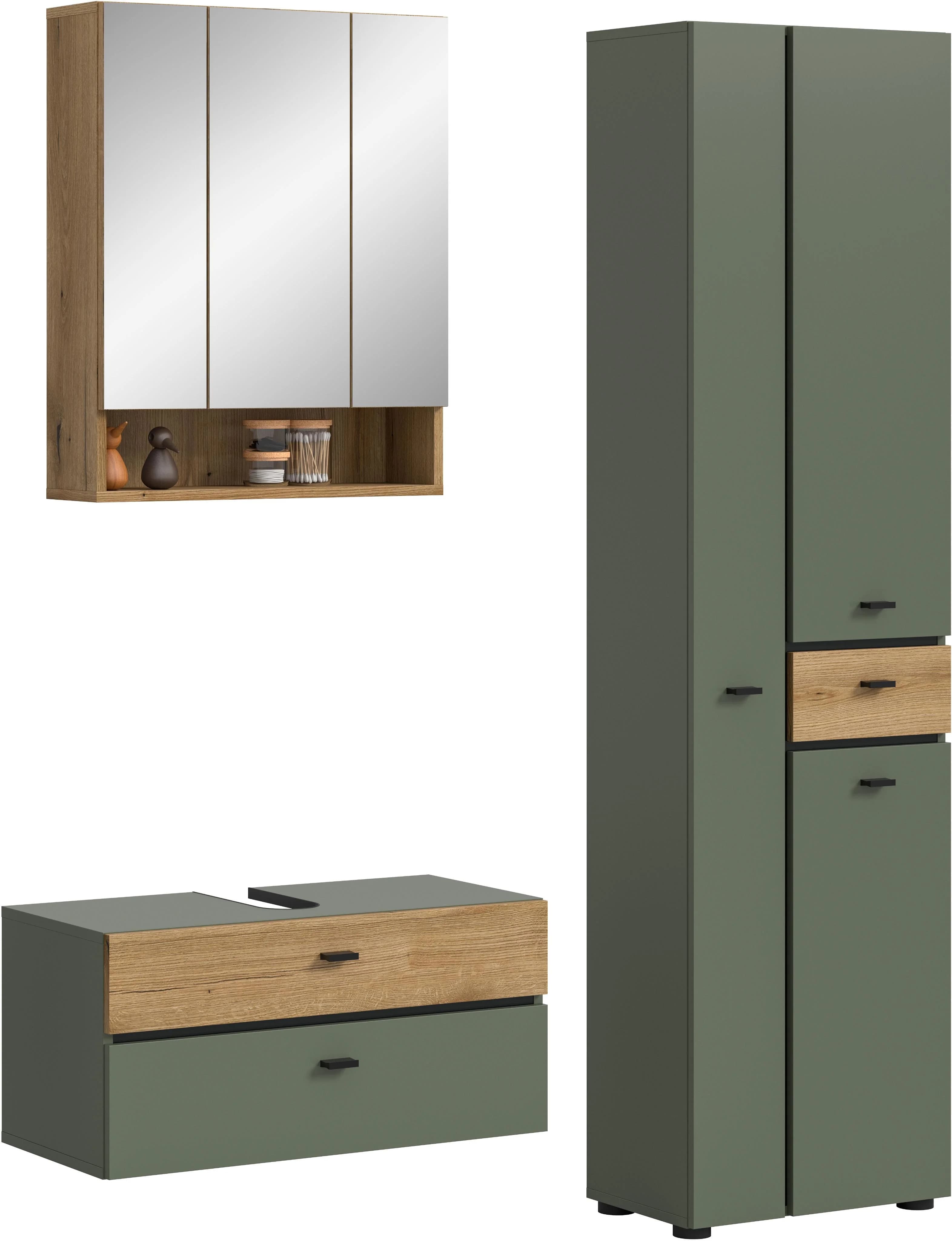 Welltime Badmöbel-Set VANN 3-teilig Sage Green