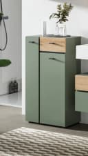 Welltime Midischrank VANN 91cm Sage Green Evoke Oak Nachbildung Bild 1