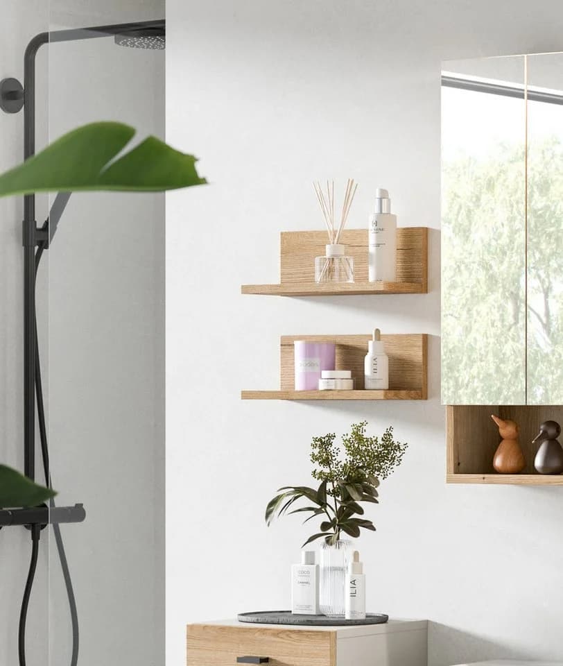 Wandregal WELLTIME VANN 2er Set Wandboard Evoke Oak Nachbildung