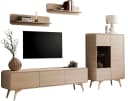 Wohnwand im Scandi-Stil aus Eichenholz Bild 1