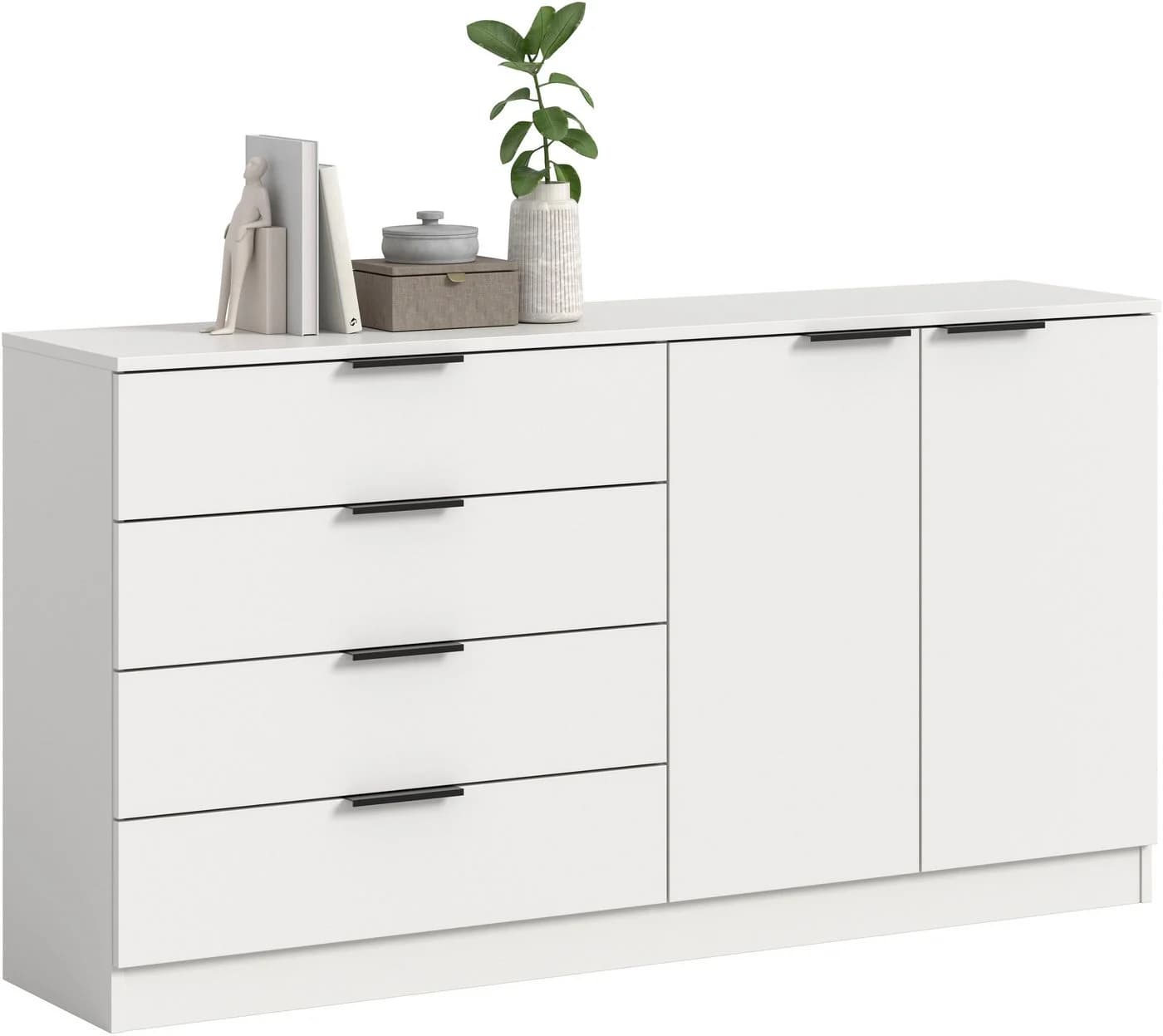 Home Affaire Sideboard SKARDE 148 cm 4 Schubkästen 2 Türen Weiß - Bild 2